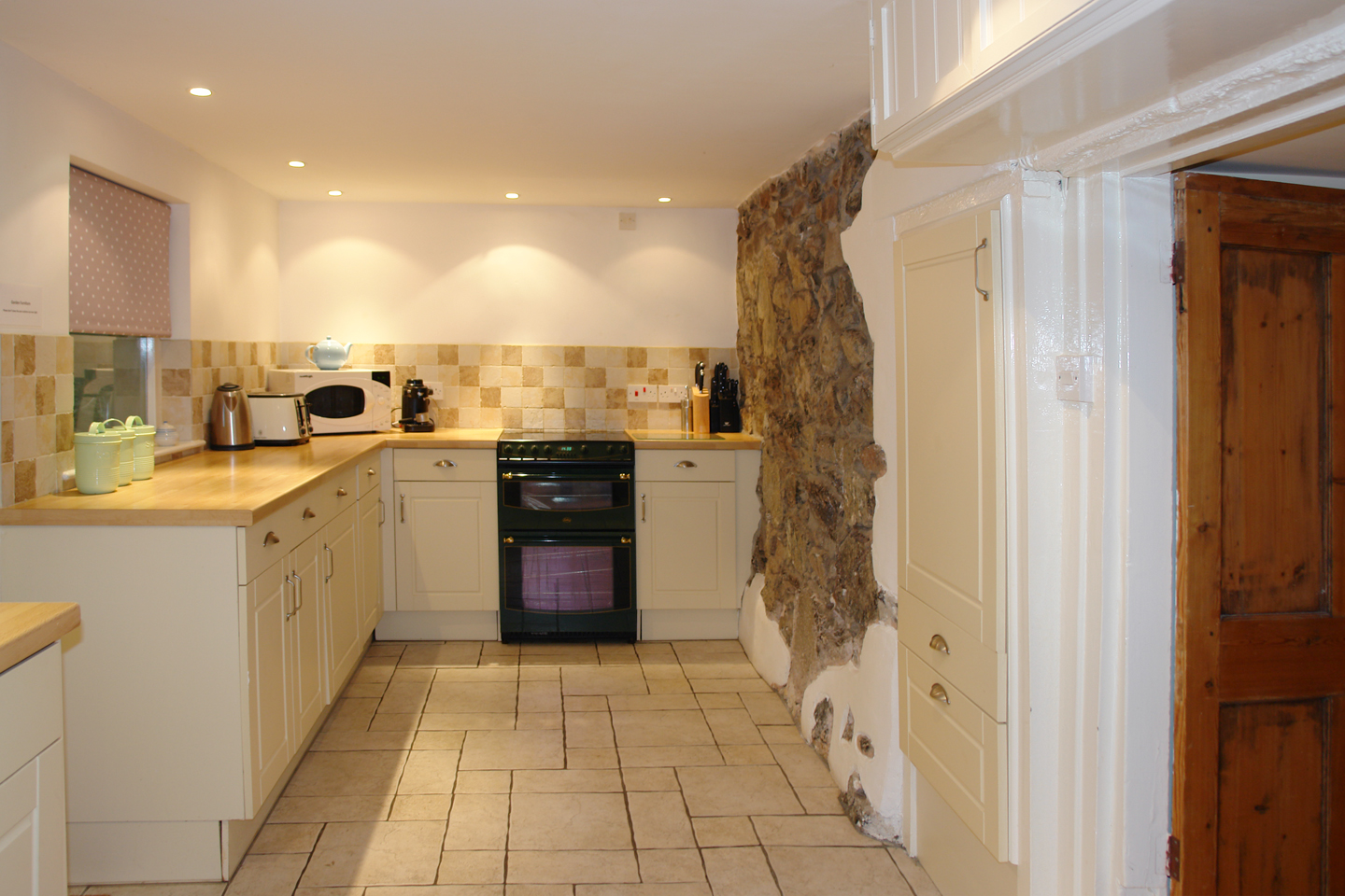 April Cottage Coverack Kitchen With Exposed Stones
