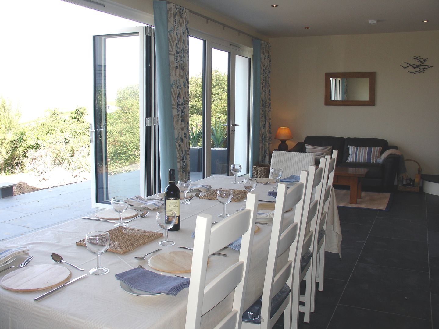 Castle View Port Isaac Dining Room With French Windows