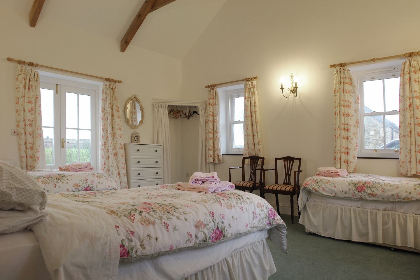 Clock Cottage Fraddam Bedroom With Three Beds