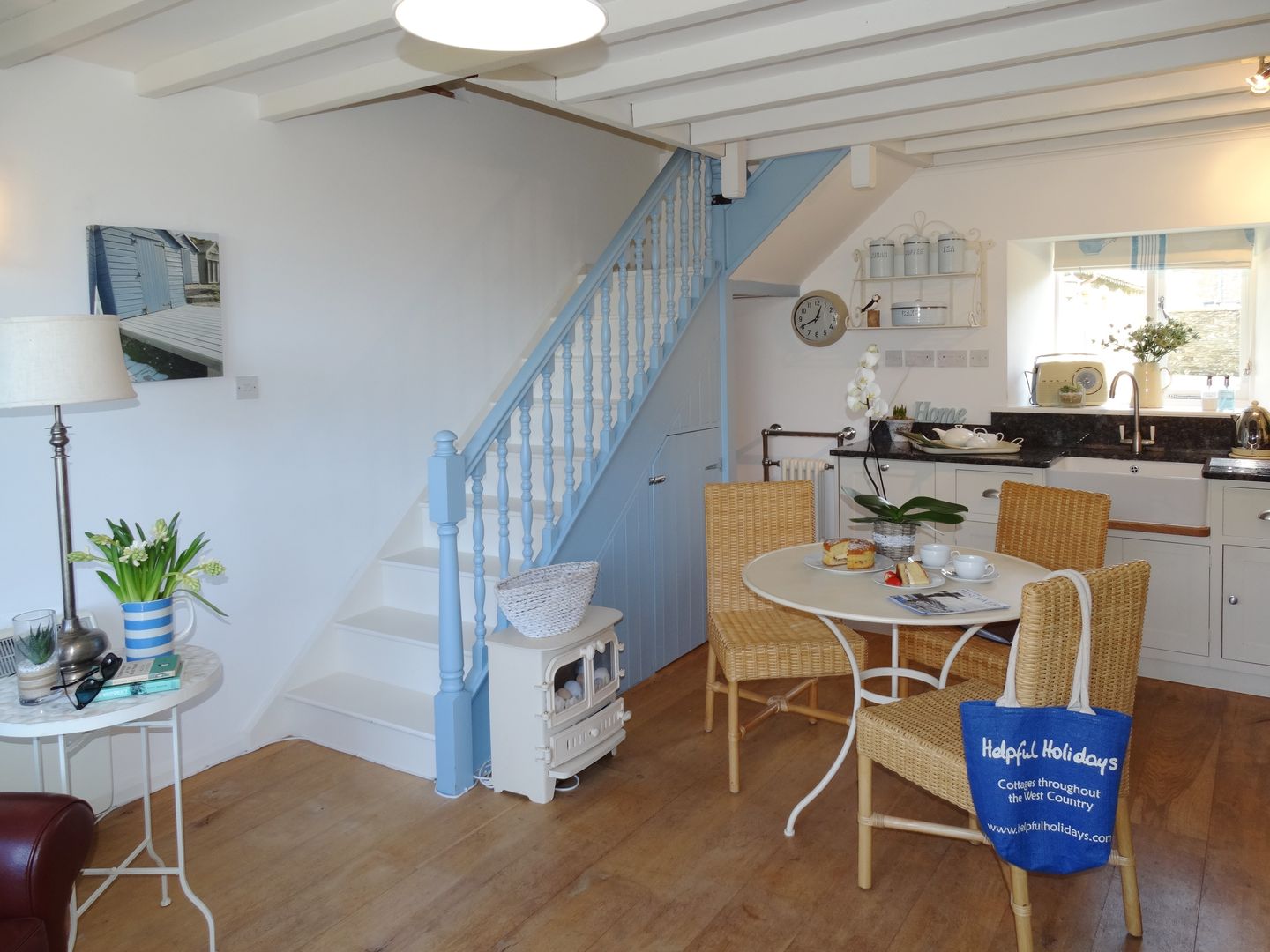 Coast Barn Newton Ferrers Dining Area To Stairs