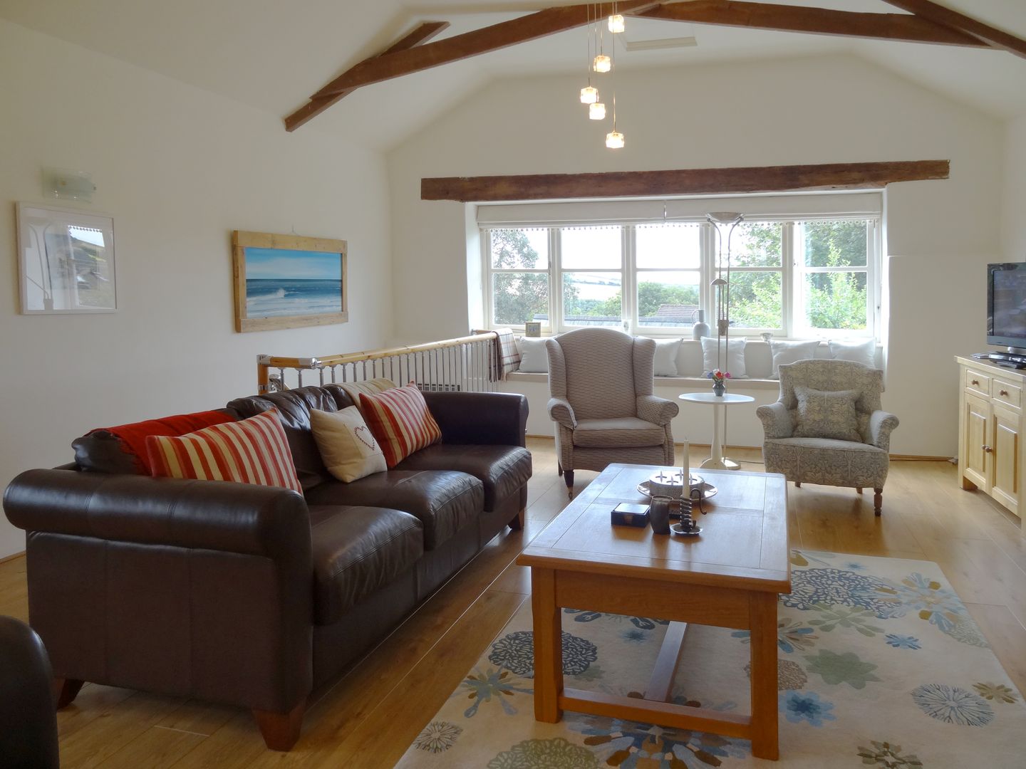 Crosscombe Barn Loddiswell Living Room With Sofas