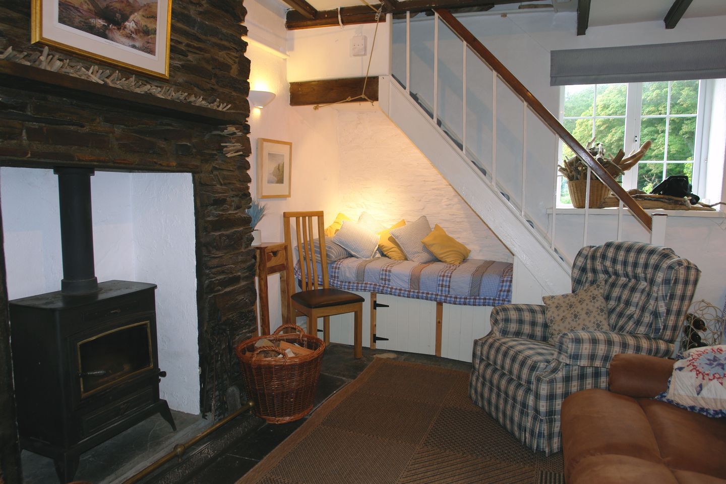 Destiny Cottage Boscastle Lounge With Woodburner