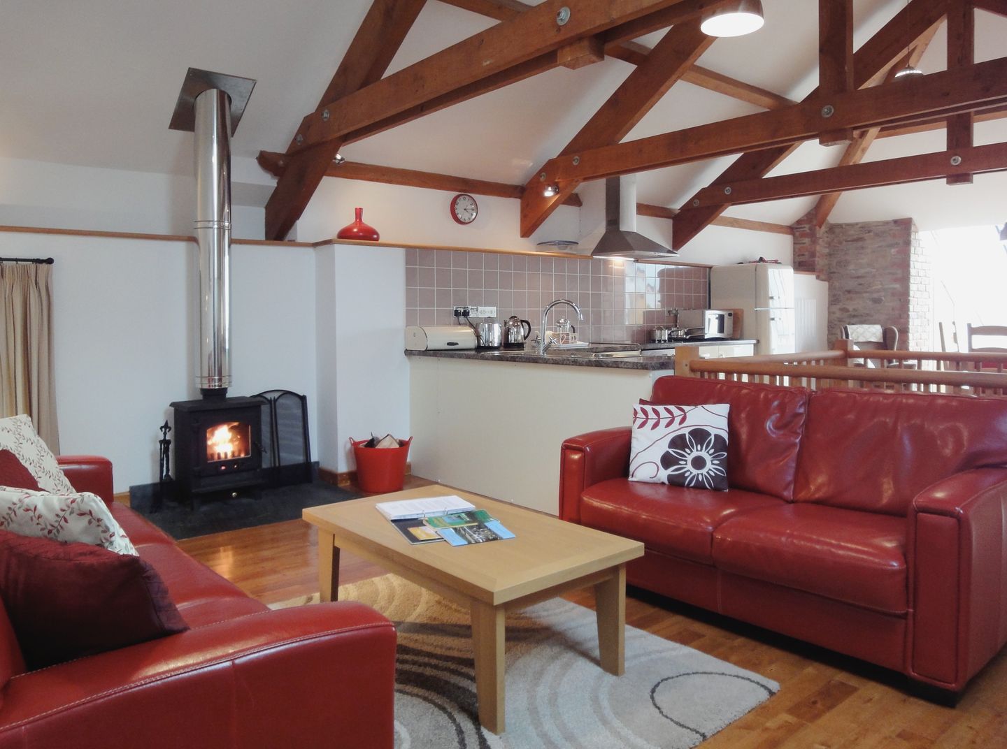 Hazel Barn East Allington Lounge With Wood Burner