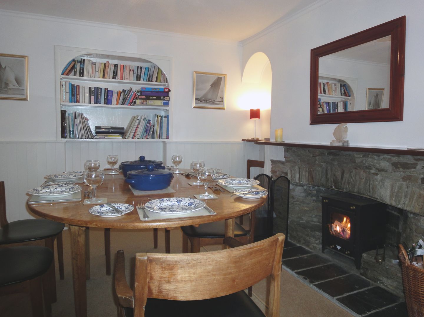 Nanvivian Feock Dining Table By Fire